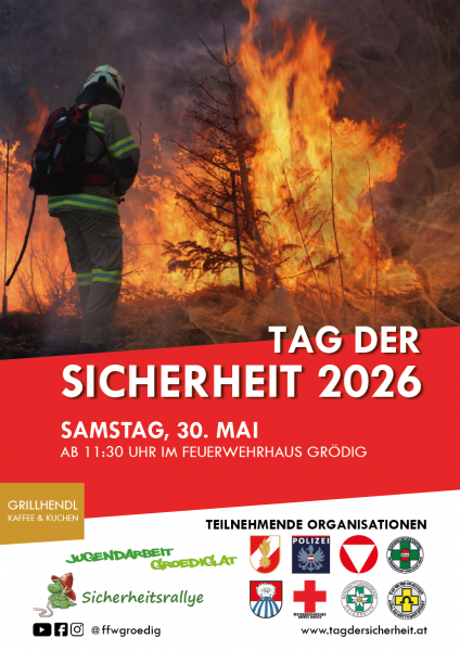 Plakat: "Tag der Sicherheit 2026" am 30. Mai ab 11:30
